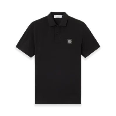 Stone Island 22002SC Organic Cotton Elastane Pique "Black"