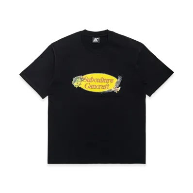 SubCulture x GAN CRAFT Eagle x Black Bass T-Shirt "Black"