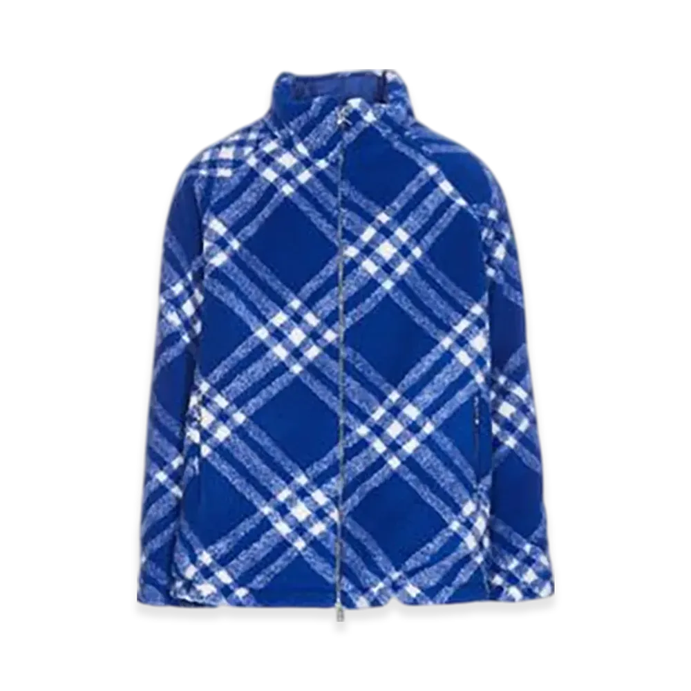 Burberry Tartan Fleece Jacket "Blue"
