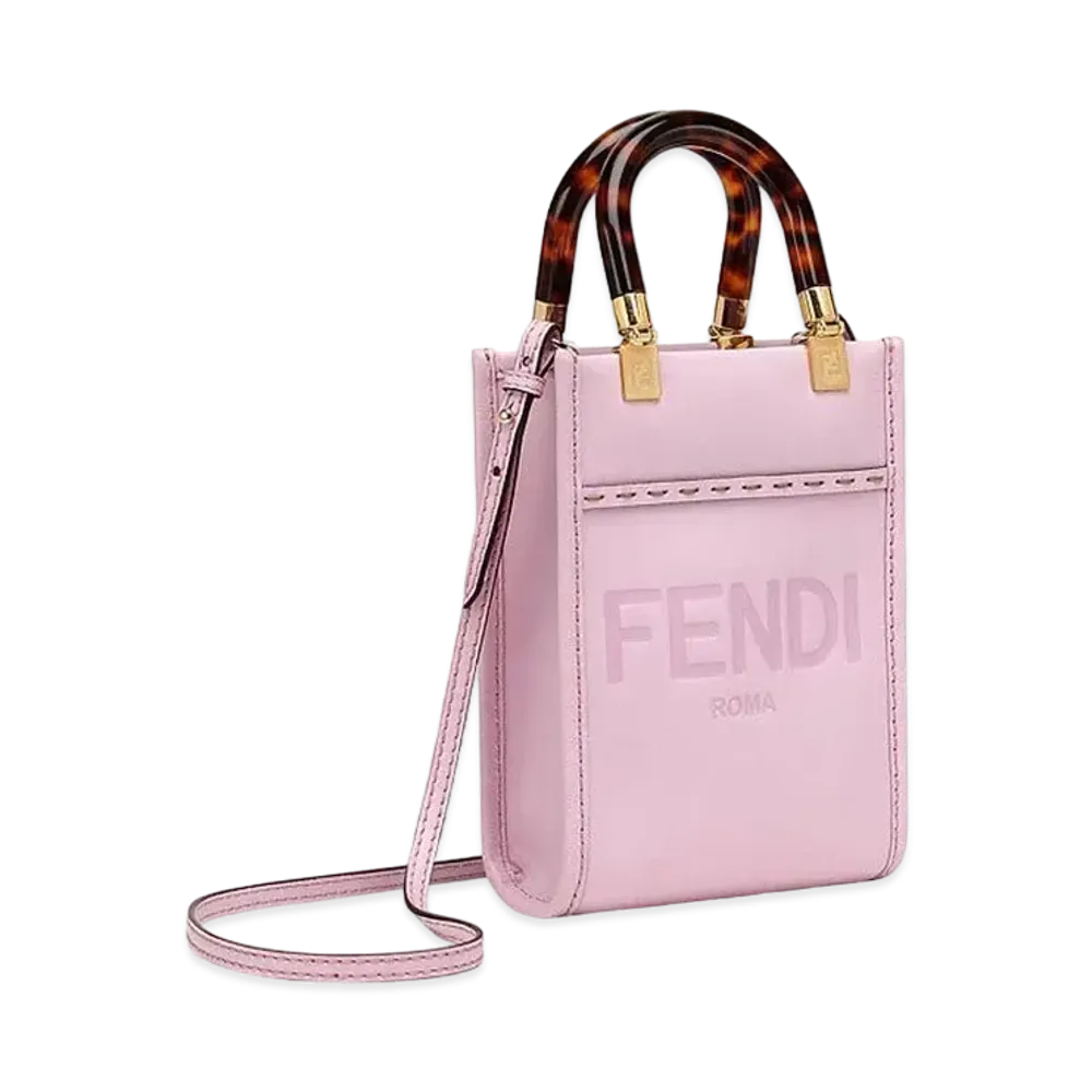 FENDI Mini Sunshine Shopper Leather Mini-Bag "Pink"
