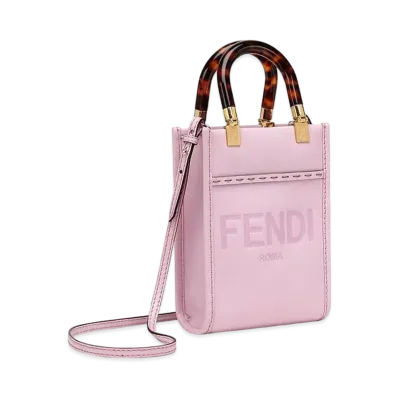 FENDI Mini Sunshine Shopper Leather Mini-Bag "Pink"