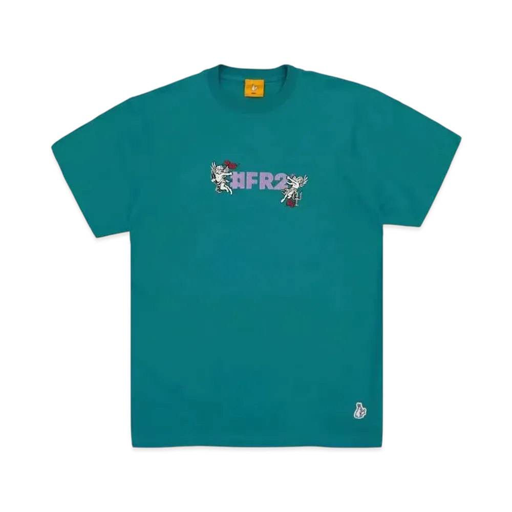 FR2 Embroidery Angel Rose T-Shirt "Green"