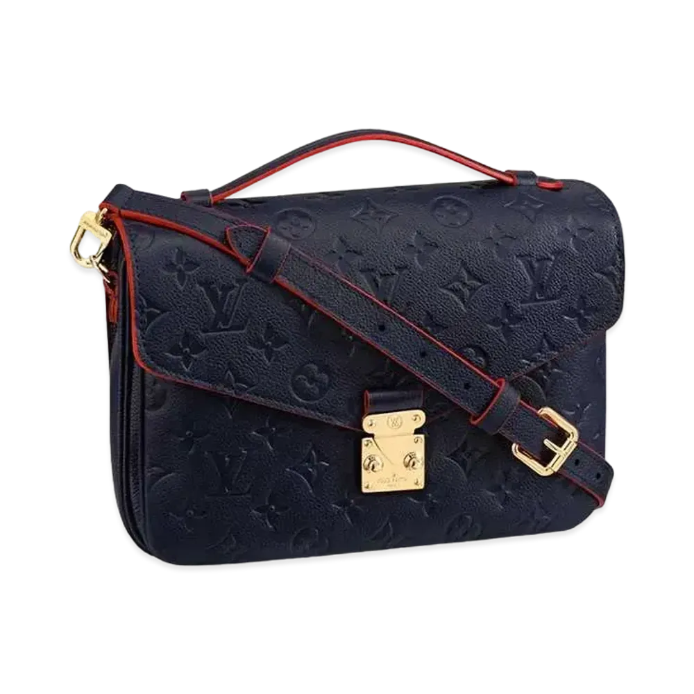 Louis Vuitton Monogram Empreinte Leather Pochette Metis "Marine Rouge"