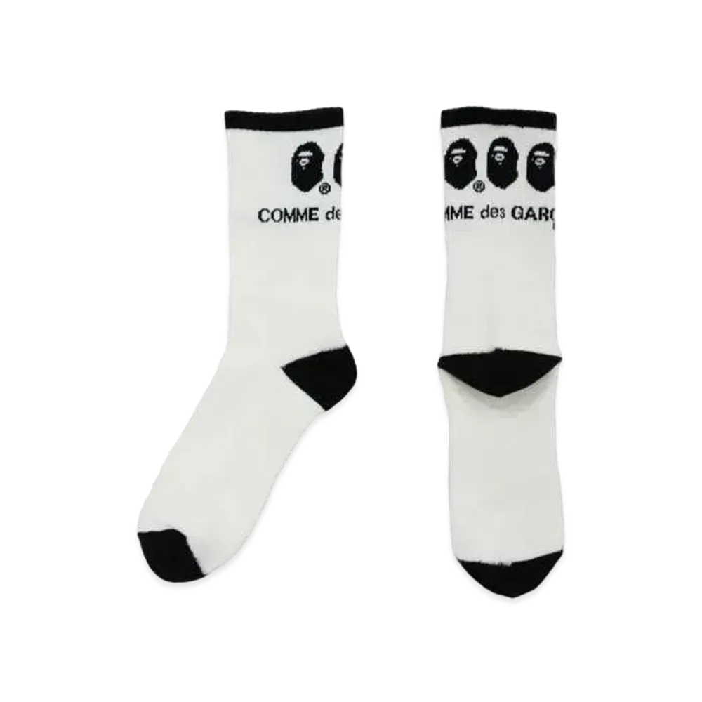 A BATHING APE CDG OSAKA SOCKS "White"
