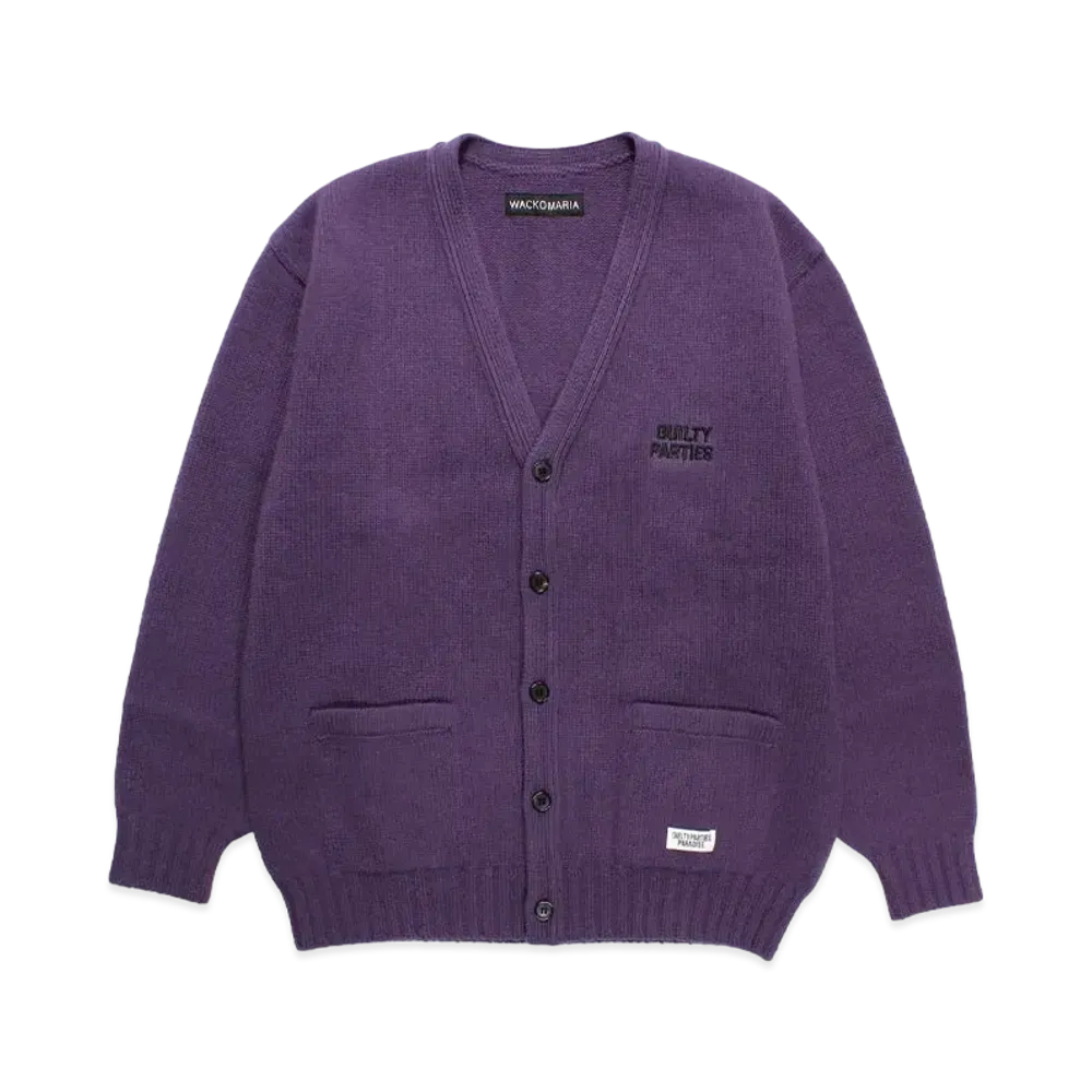 WACKO MARIA Classic Knit Cardigan "Purple"