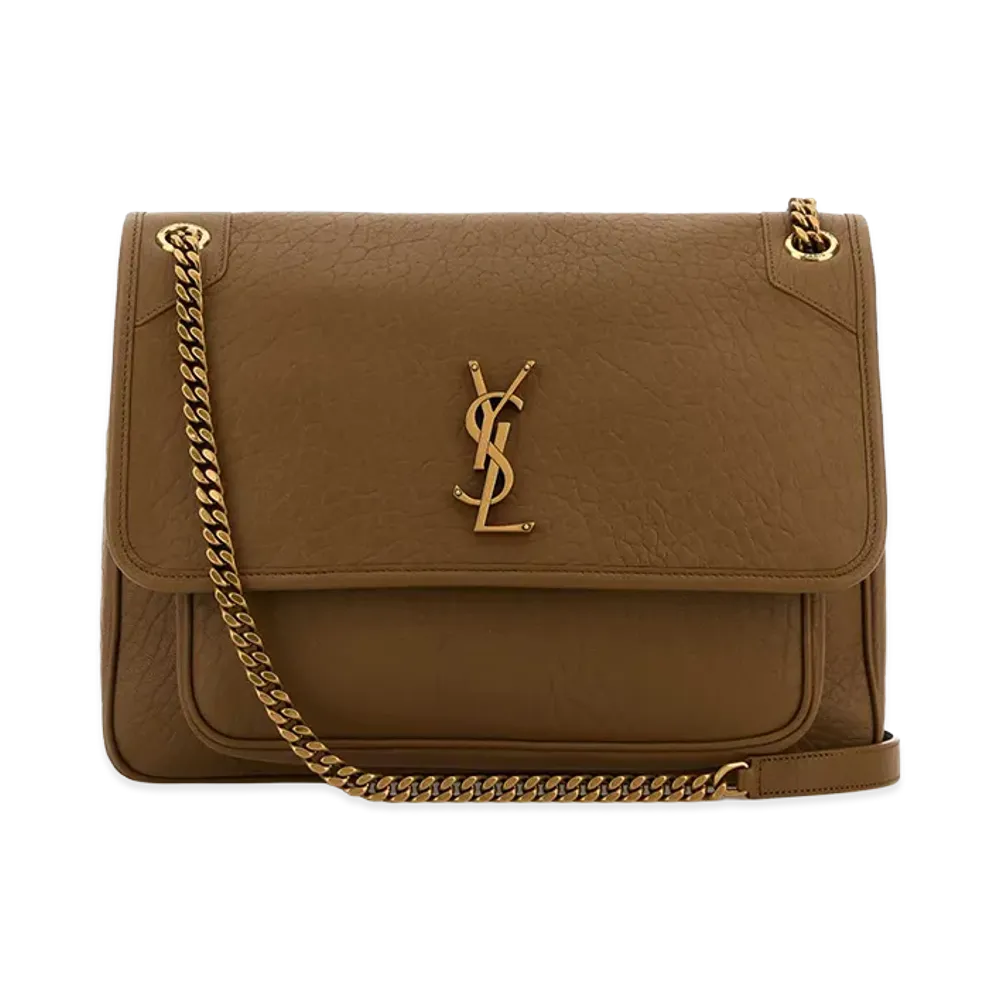 Saint Laurent Women's Leather Large Niki Bag "Camel"