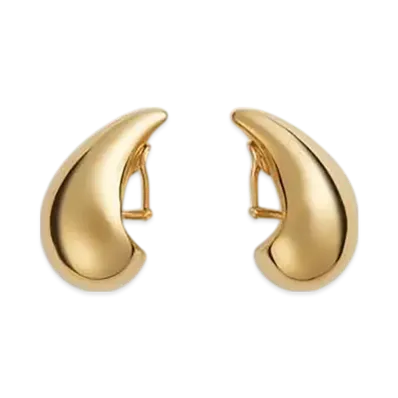 Bottega Veneta Drop Medium Earrings "Yellow Gold"