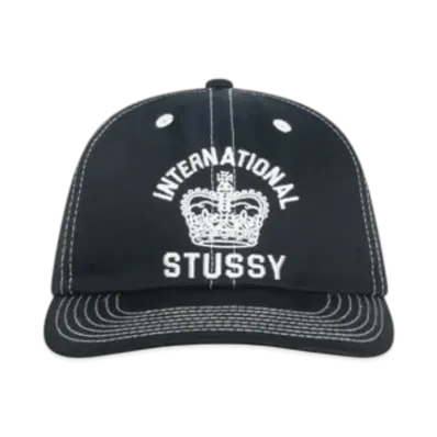 Stussy Mid-Depth International Crown Strapback "Black"