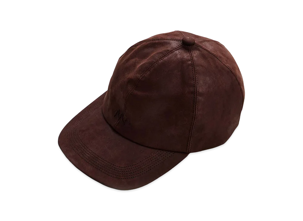 NICENESS Hollis Oiled Leather Long Bill Cap "Choco"
