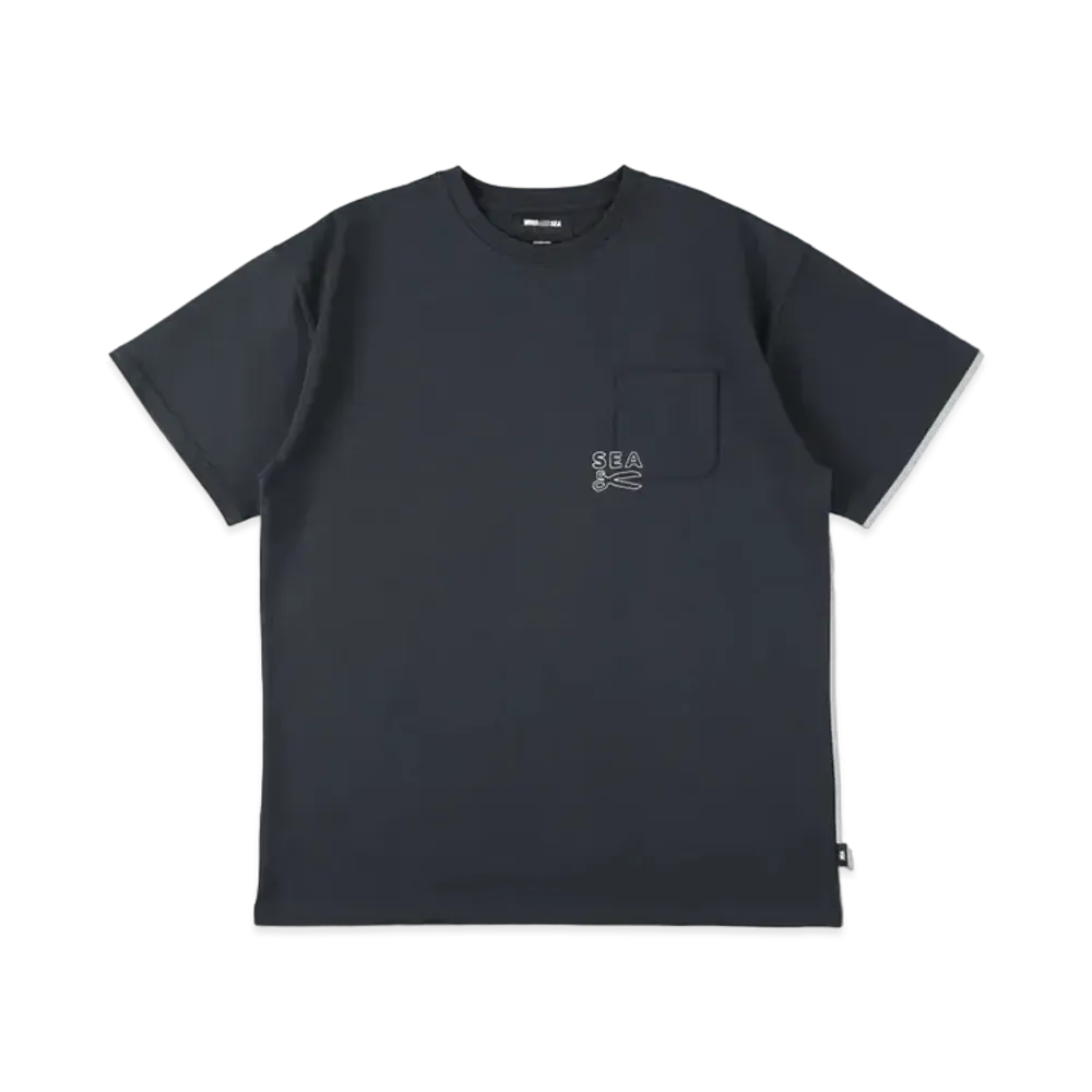 WIND AND SEA x DENHAM Pocket Tee "Navy"