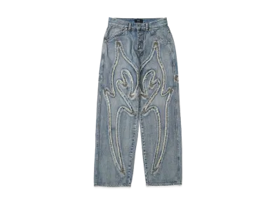 THUG CLUB Tribal Denim Pants "BLUE"