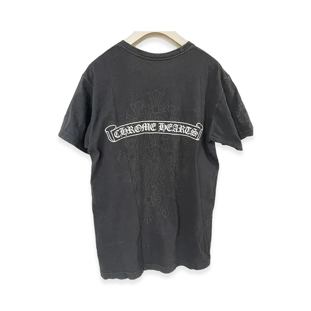 Chrome Hearts Cemetery Cross Scroll Label Back Logo S/S T-Shirt "Black"