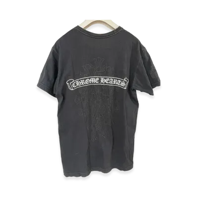 Chrome Hearts Cemetery Cross Scroll Label Back Logo S/S T-Shirt "Black"