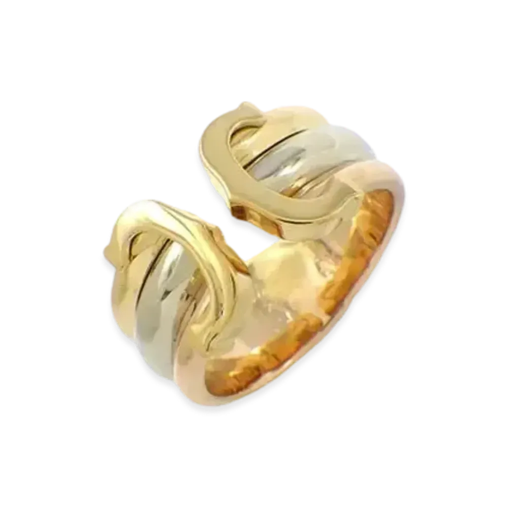 Cartier C2 Trinity Ring 18K "Yellow Gold/Pink Gold/White Gold"