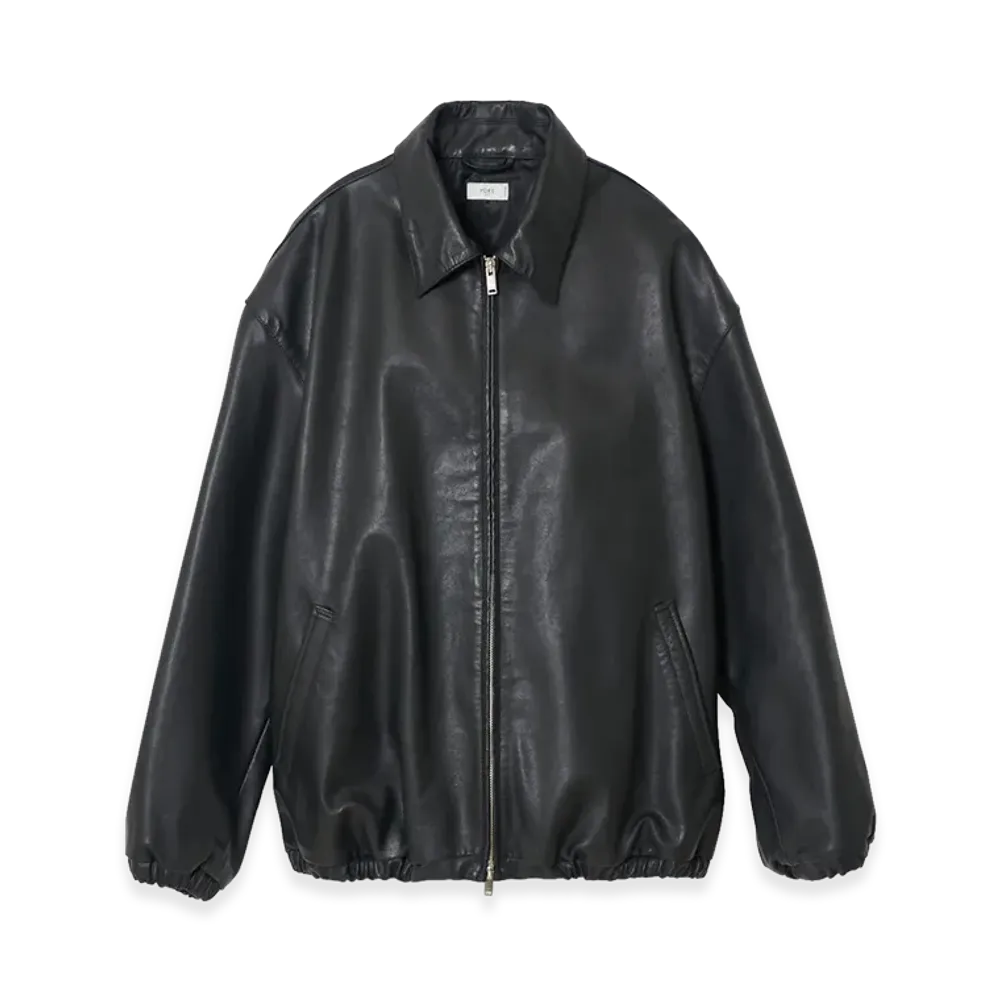 YOKE Calf Leather Sports Jacket "Black"