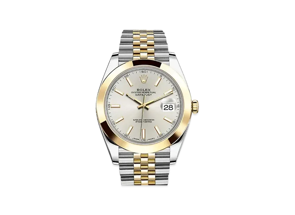 ROLEX Datejust 41 Oyster 41mm "Silver/Oyster Steel/Yellow Gold"
