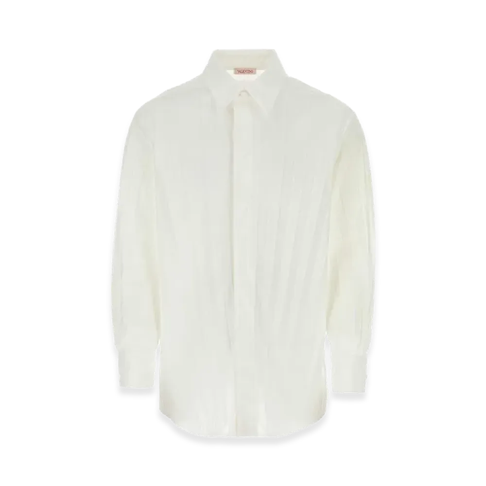 Valentino Tech Nylon Oversize Shirt "White"