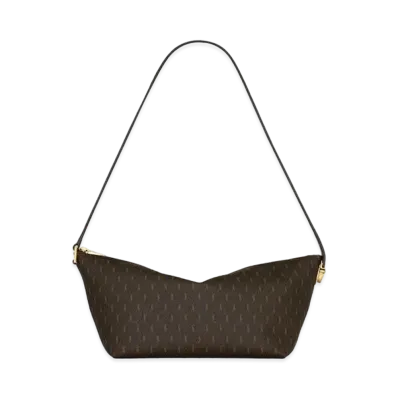 Saint Laurent Le Monogramme Crossbody Bag In Monogram Canvas And Smooth Leather "Chestnut"