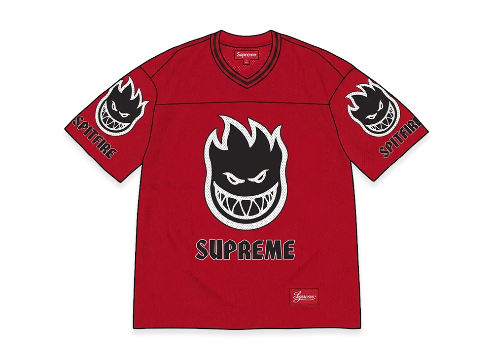 Supreme x Spitfire Football Jersey "Red"