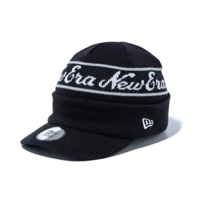 NEW ERA Golf Visor Knit Jacquard Old Logo "Black"