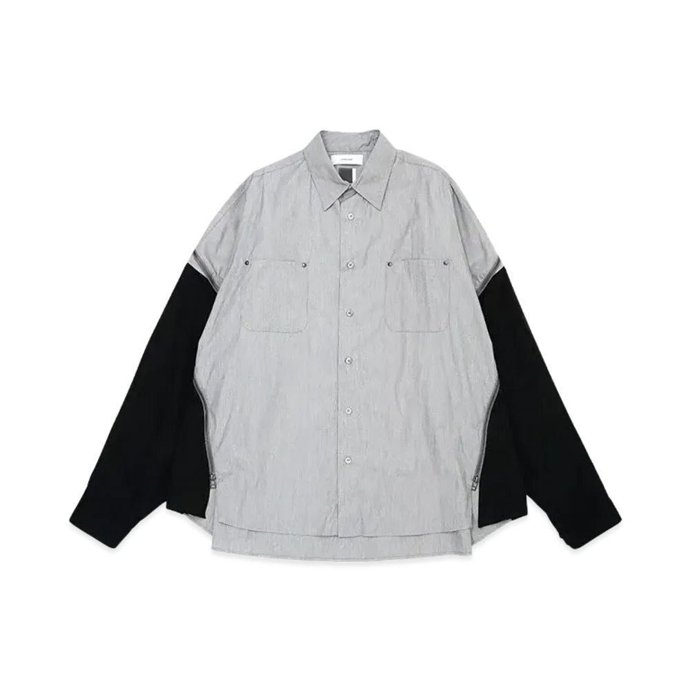 FACETASM ZIPPER SHIRT "GRAYxBLACK"