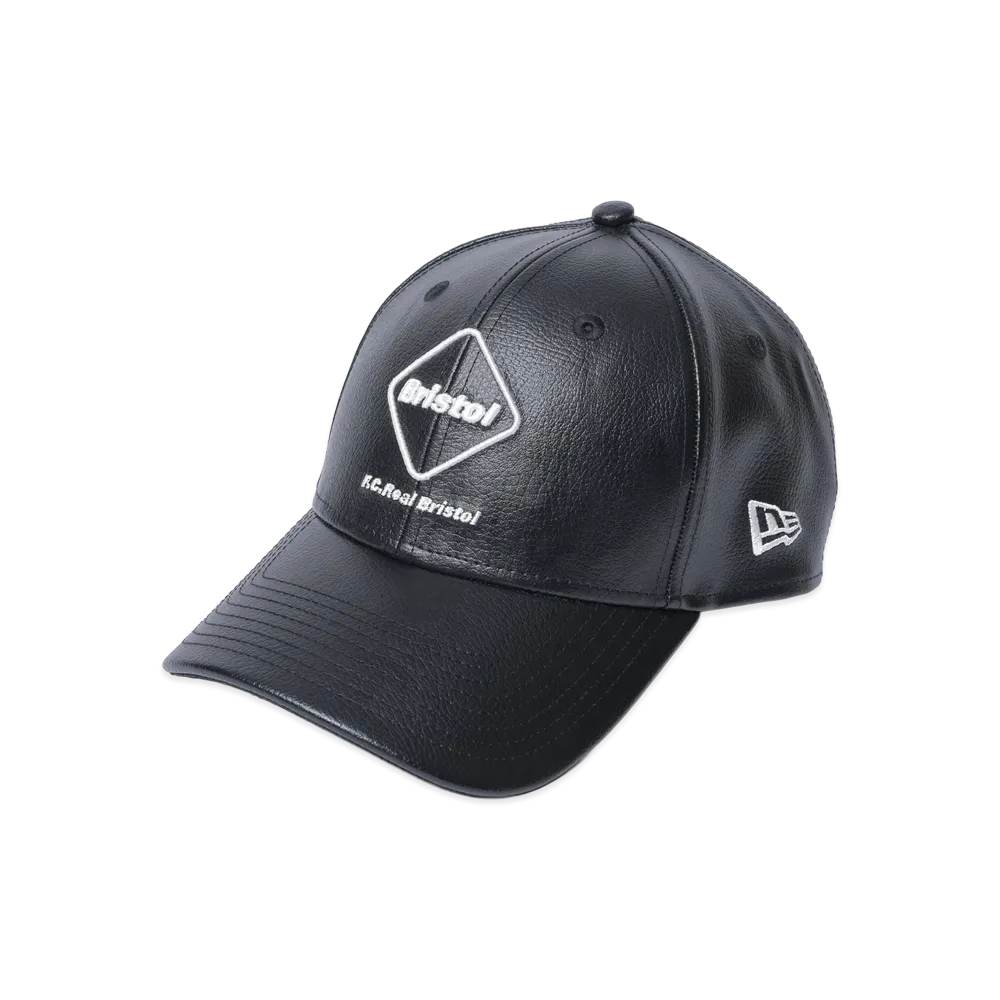 F.C.Real Bristol New Era Synthetic Leather 9Forty Cap "Black"
