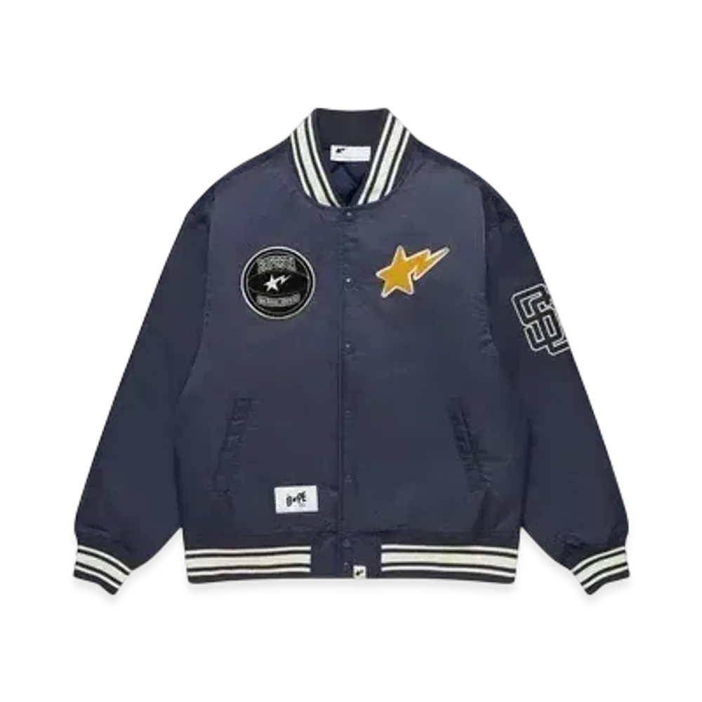 A BATHING APE x Stadium Goods Varsity Jacket "Navy"