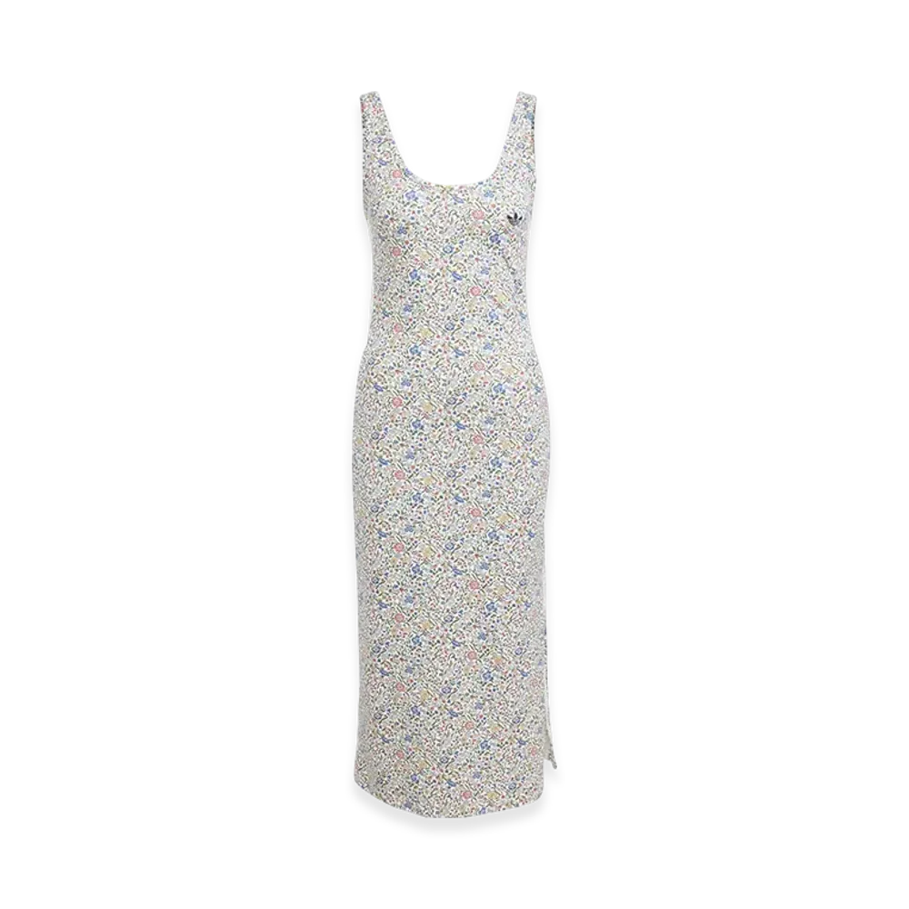 adidas x Liberty London Body Conscious Three Stripe Maxi One Piece "Off White/Semi Lucid Red"