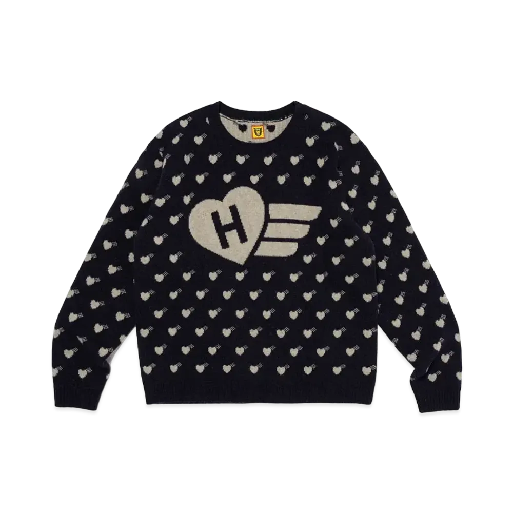 HUMAN MADE Heart Knit Sweater "Navy"