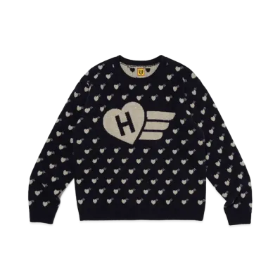 HUMAN MADE Heart Knit Sweater "Navy"