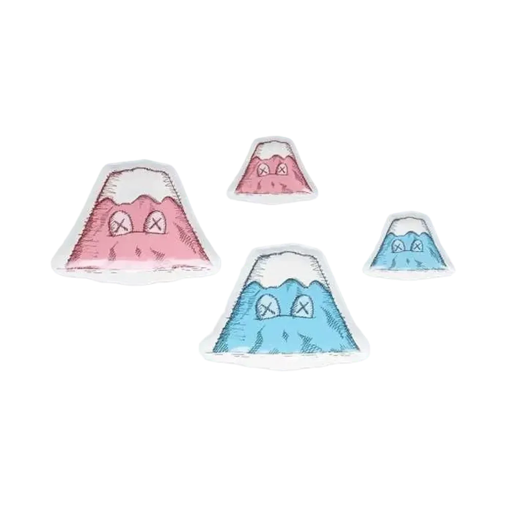 KAWS HOLIDAY Japan Mount Fuji Ceramic Plate Set (Set of 4) "Multi"