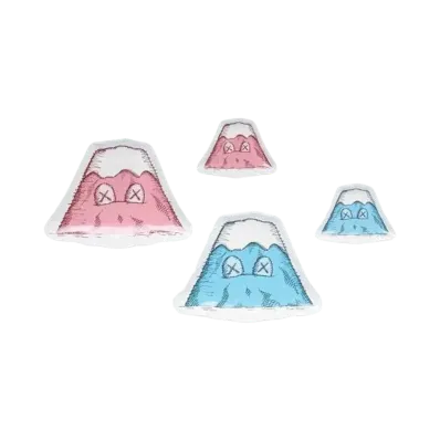 KAWS HOLIDAY Japan Mount Fuji Ceramic Plate Set (Set of 4) "Multi"