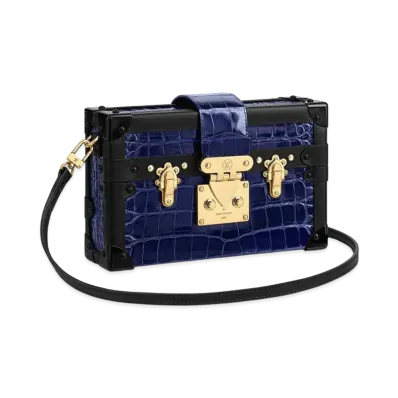 Louis Vuitton Petite Malle Crocodilien Brillant "Saphir"