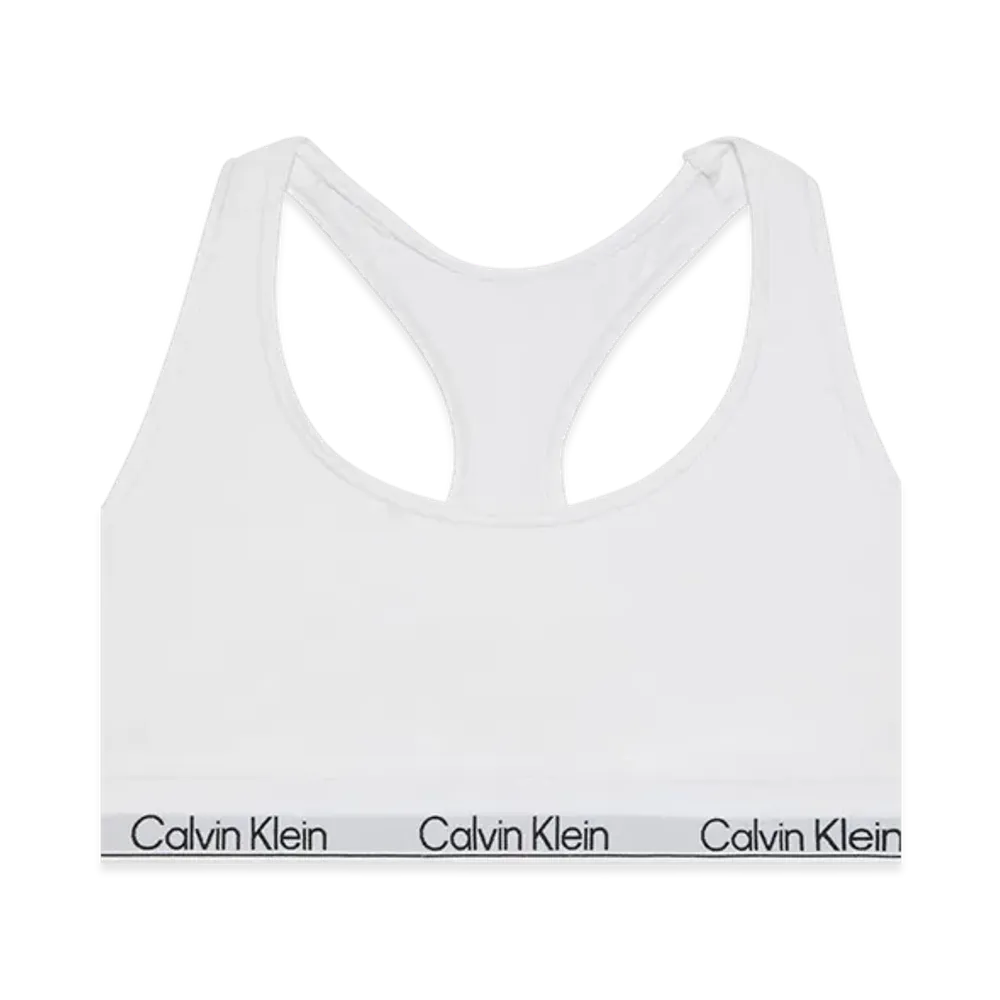 Calvin Klein Icon Cotton Modal Unlined Bralette "White"