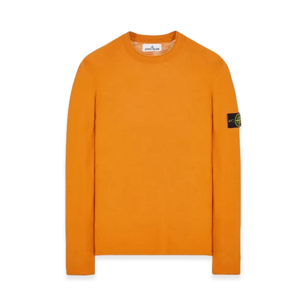 Stone Island 574B9 Reverse Stocking Stitch Slub Wool Nylon Crewneck Knit - 23FW "Rust"