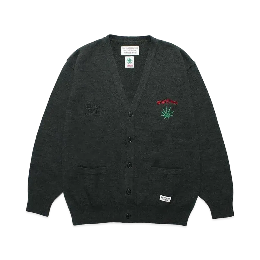 WACKO MARIA HIGH TIMES / Classic Knit Cardigan "Green"
