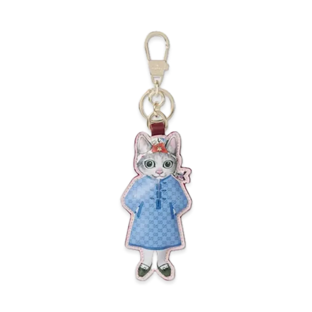 GUCCI x Higuchi Yuko Cat (Bo) Keychain Japan Exclusive "Rosso Ancora"