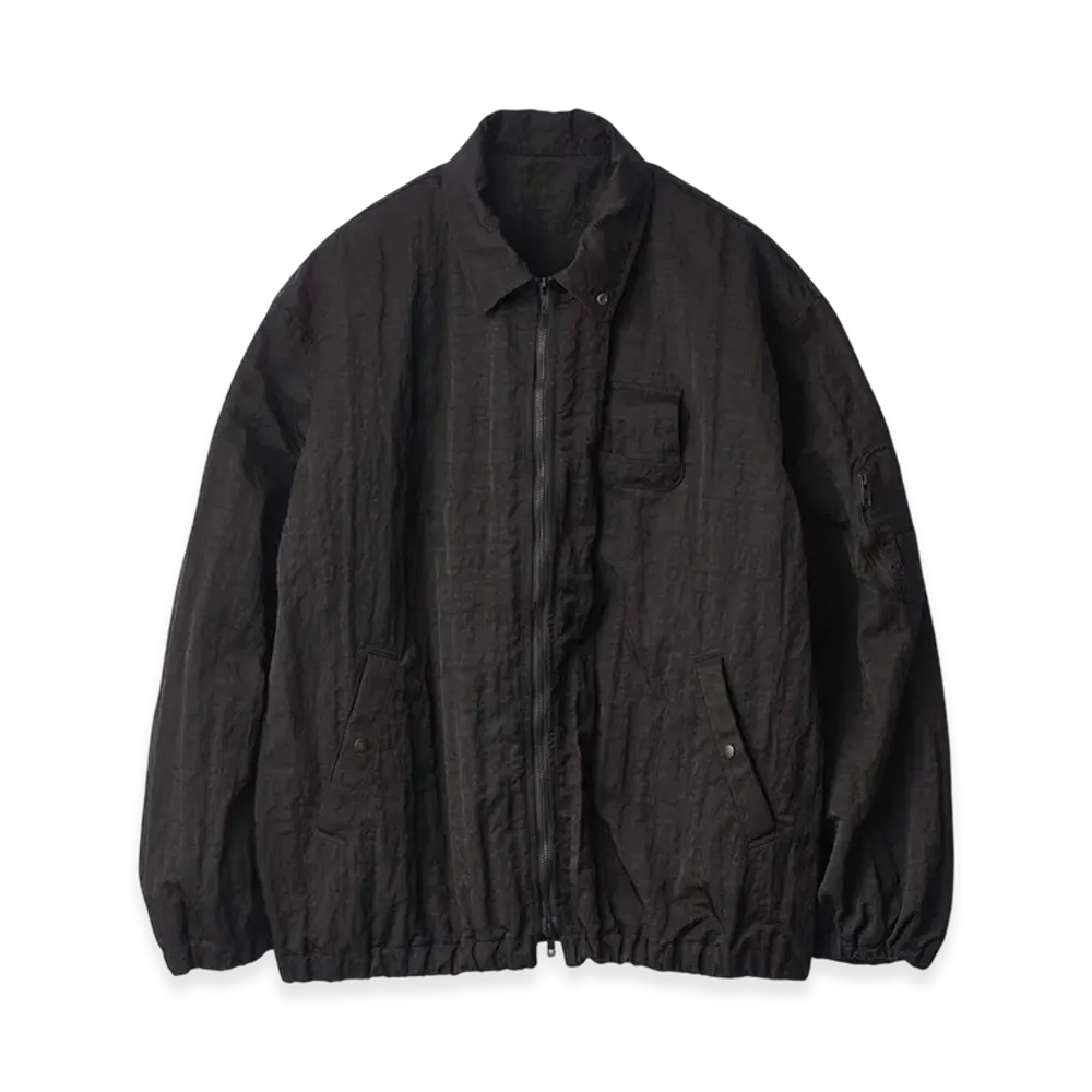 ssstein Bio Washed Nylon Oversized Fight Jacket "Black"