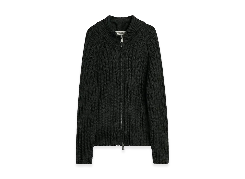 OUR LEGACY Ultra Zip Funnel "Charcoal Dry Merino Wool"