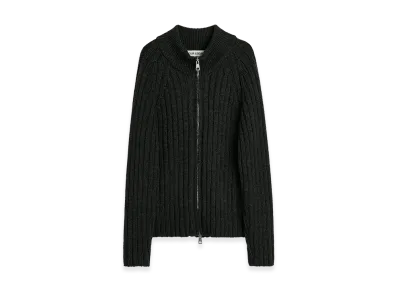 OUR LEGACY Ultra Zip Funnel "Charcoal Dry Merino Wool"