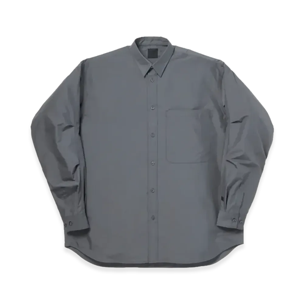 DAIWA PIER39 Women's Tech Regular Collar Shirt L/S Solid "Charcoal"