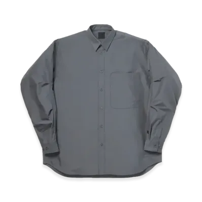 DAIWA PIER39 Women's Tech Regular Collar Shirt L/S Solid "Charcoal"