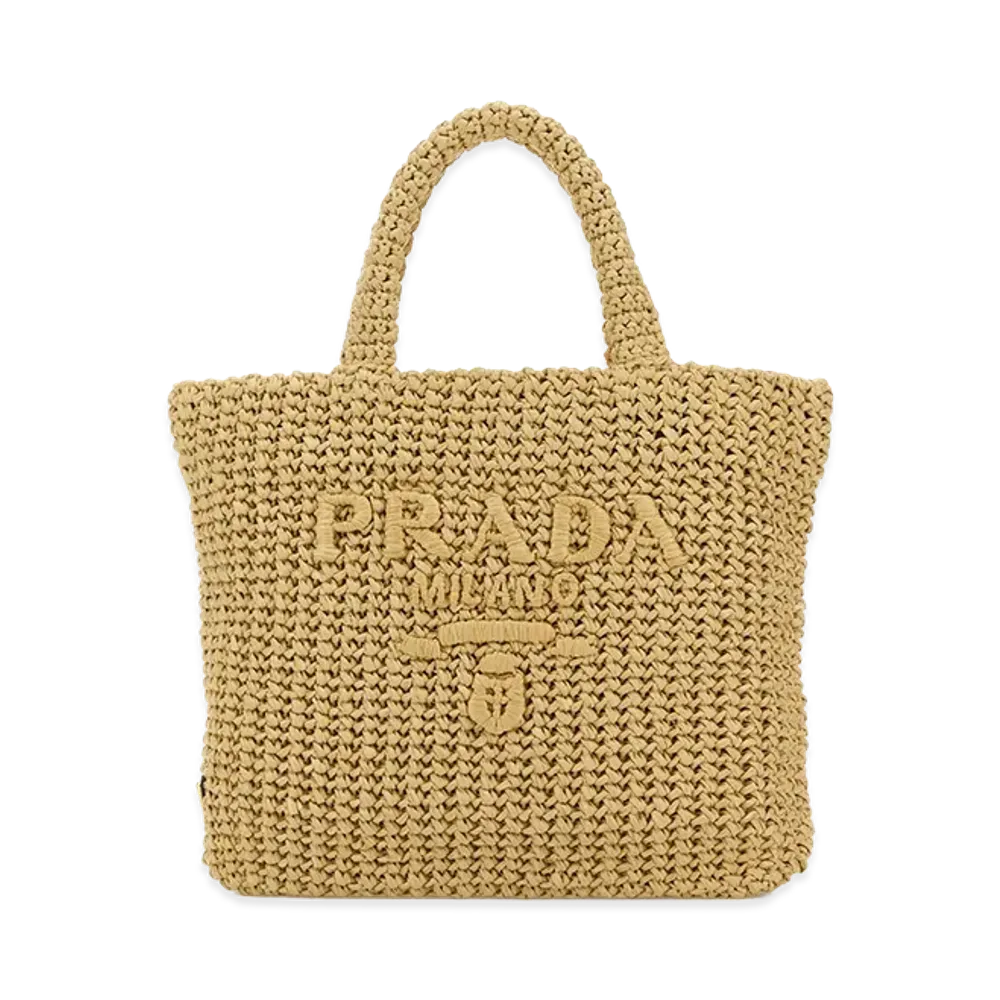 PRADA Women's Raffia Handbag "Beige"
