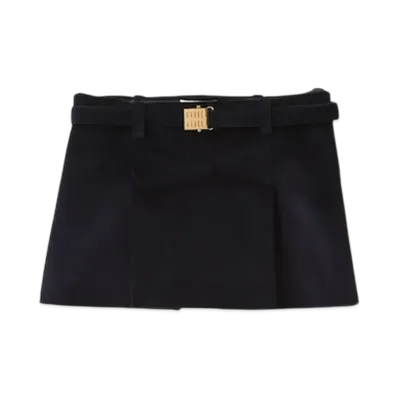 MIU MIU Women's Corduroy Miniskirt "Navy"