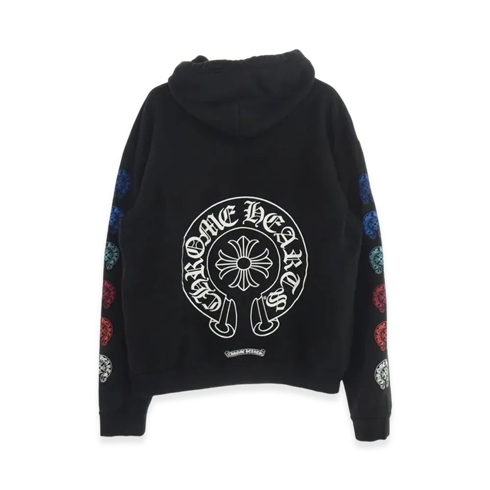 Chrome Hearts Multicolor Horseshoe Logo Hoodie "Black"