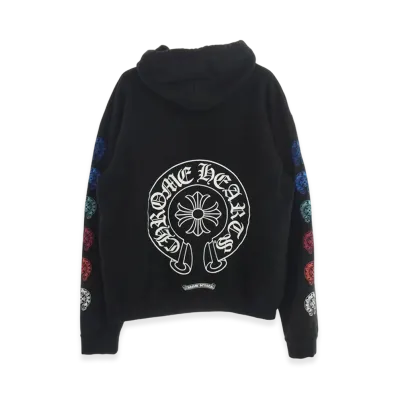 Chrome Hearts Multicolor Horseshoe Logo Hoodie "Black"