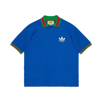 adidas x GUCCI Polyester Polo Shirt "Cobalt Blue"