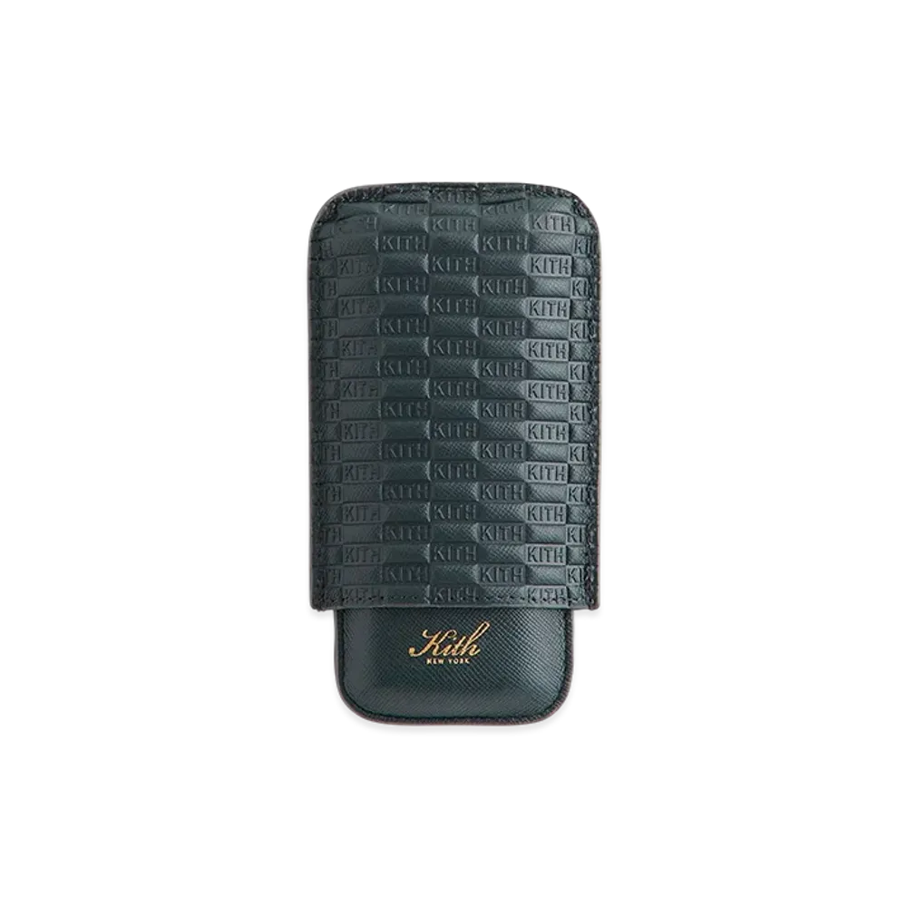 Kithmas Monogram Saffiano Leather Cigar Case "Stadium"
