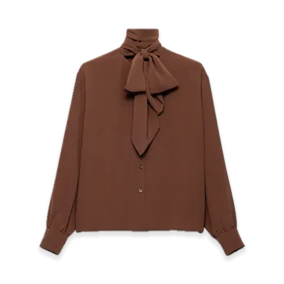 PRADA Marocain Shirt "Dark Brown"