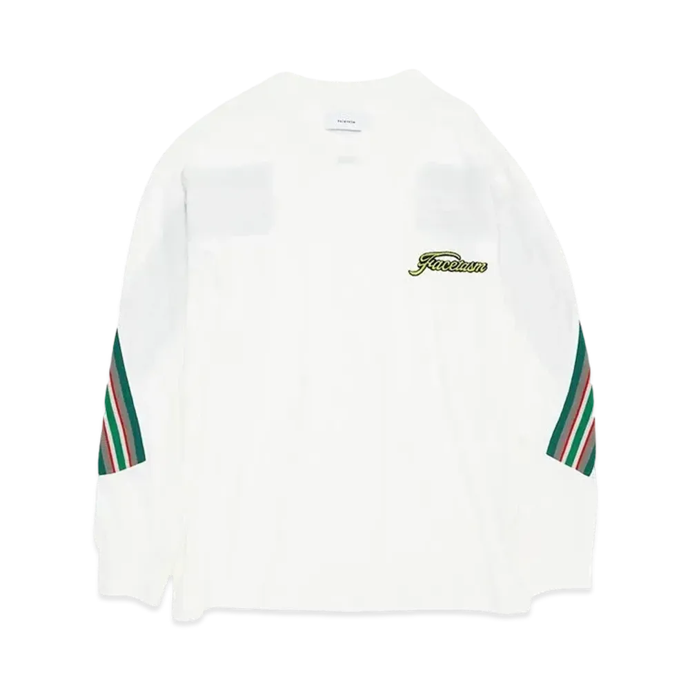 FACETASM RIB LONG SLEEVE TEE "WHITE"